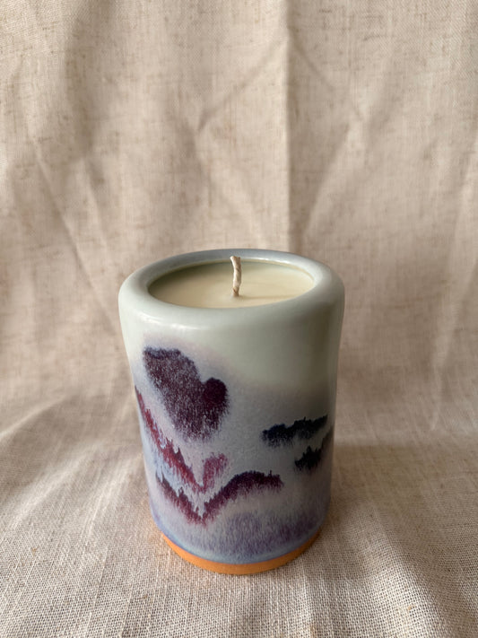 Pastel Aquarelle Brush pot Candle