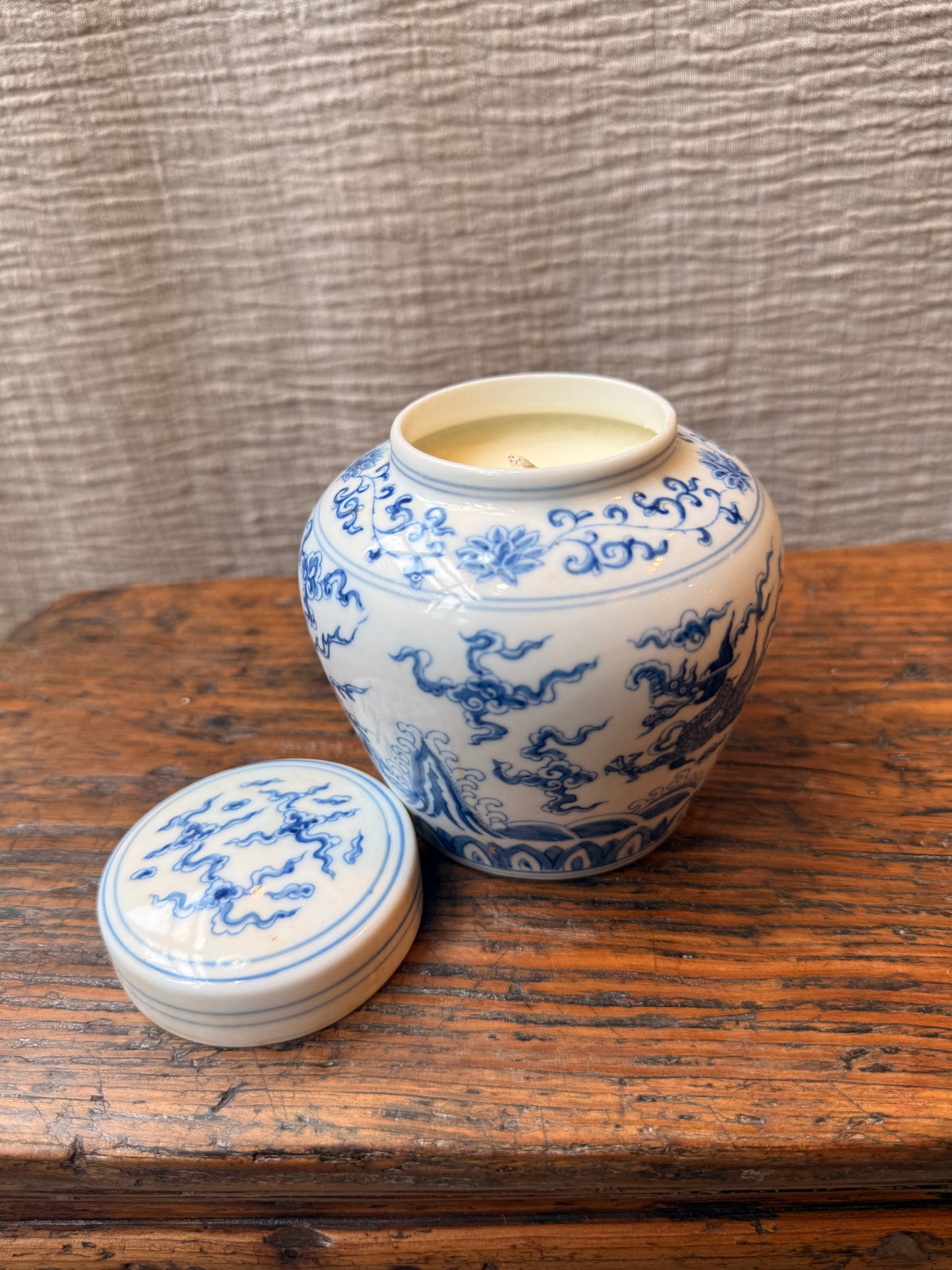 Fine porcelain Dragon & Phoenix Candle