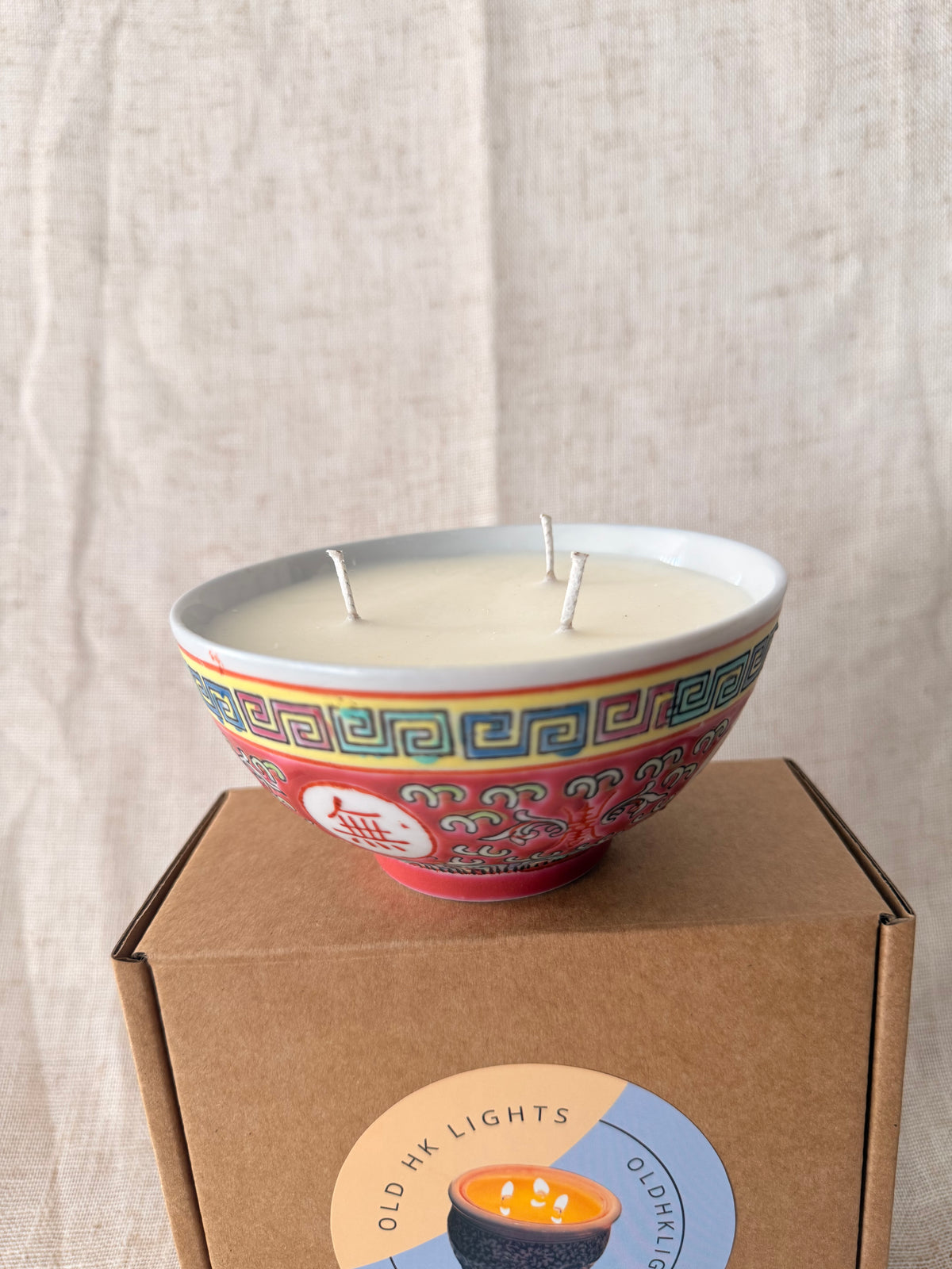 Red Prosperity bowl Candle