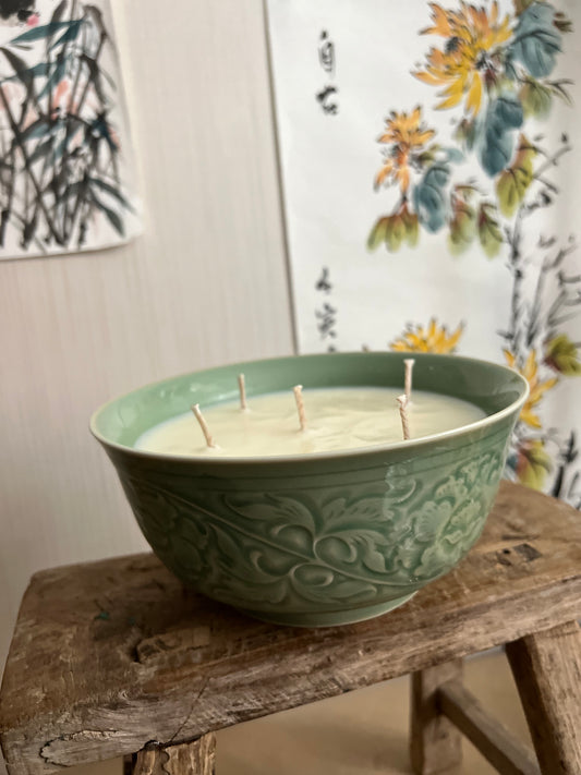 Jade large 5 wicks Lobster Bay bowl Candle