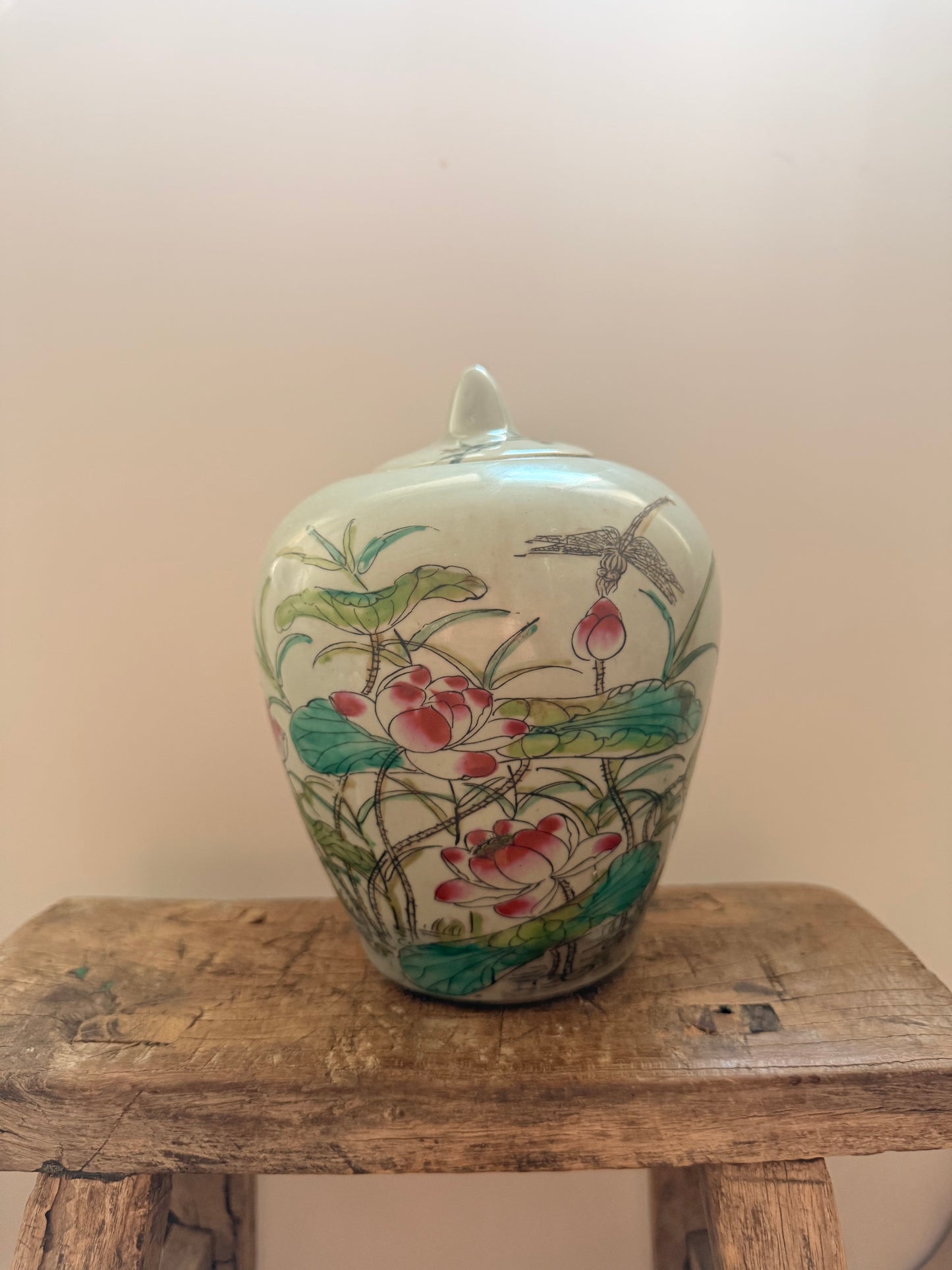 Minted lotus jar 3 wicks candle