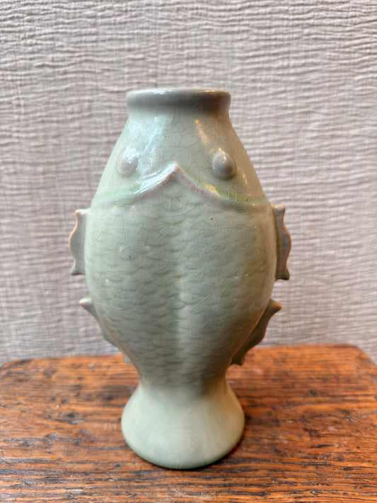 Celadon double Fish small Vase