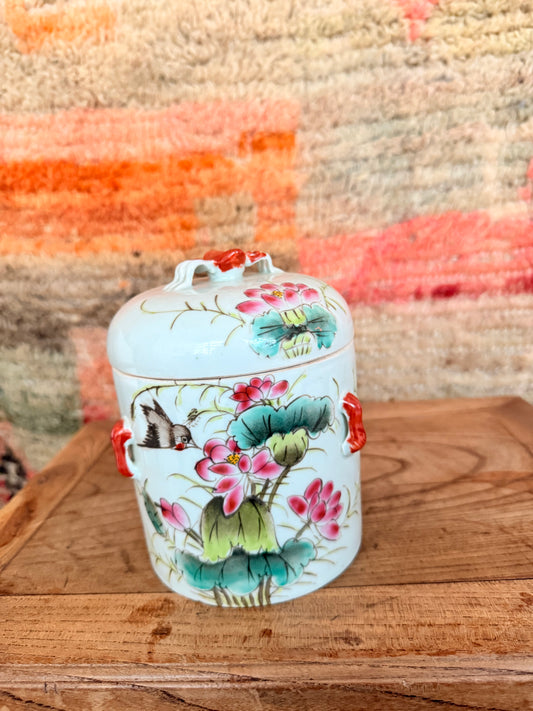 Pink Lotus & Bird large jar Candle