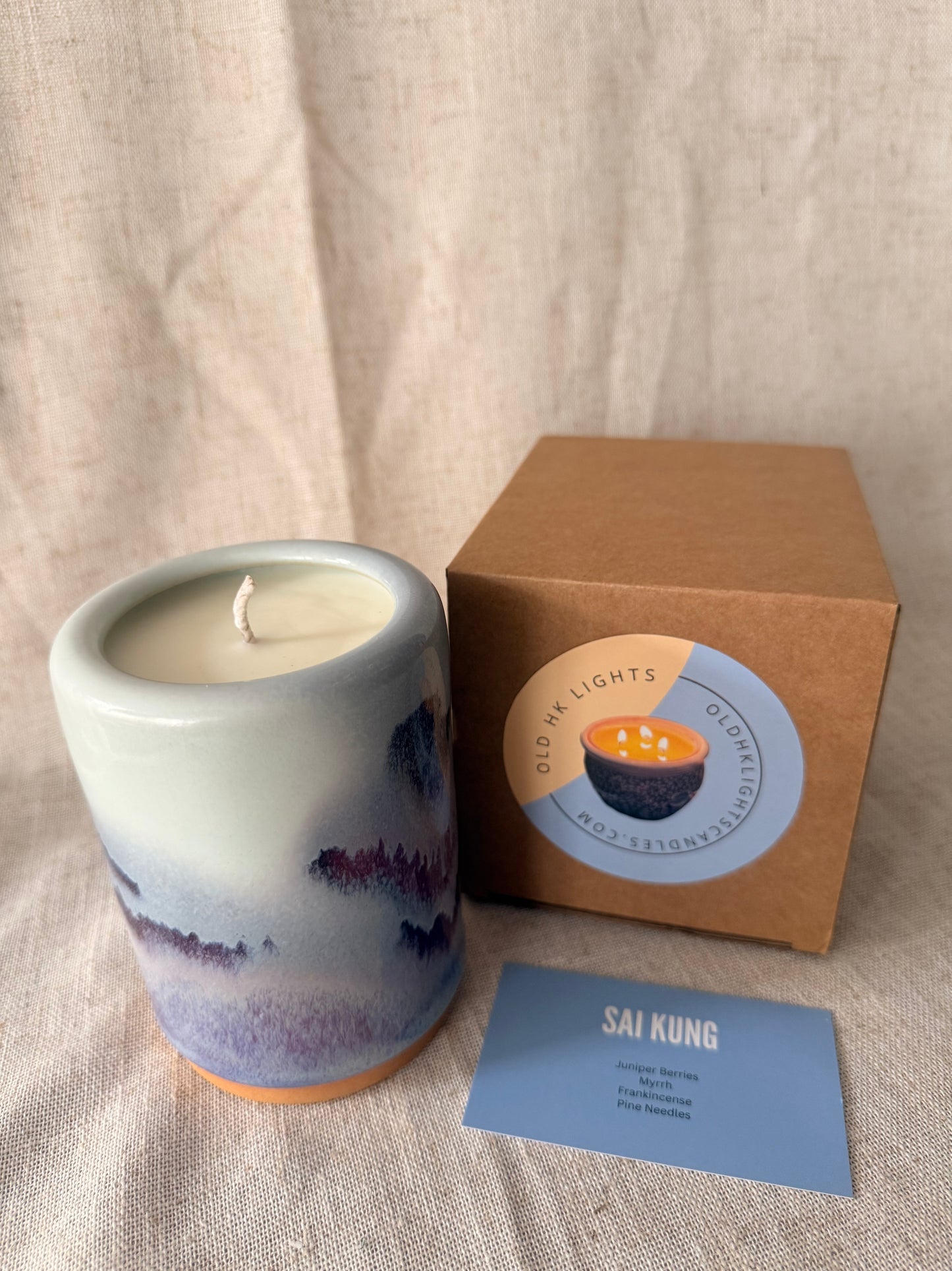 Pastel Aquarelle Brush pot Candle