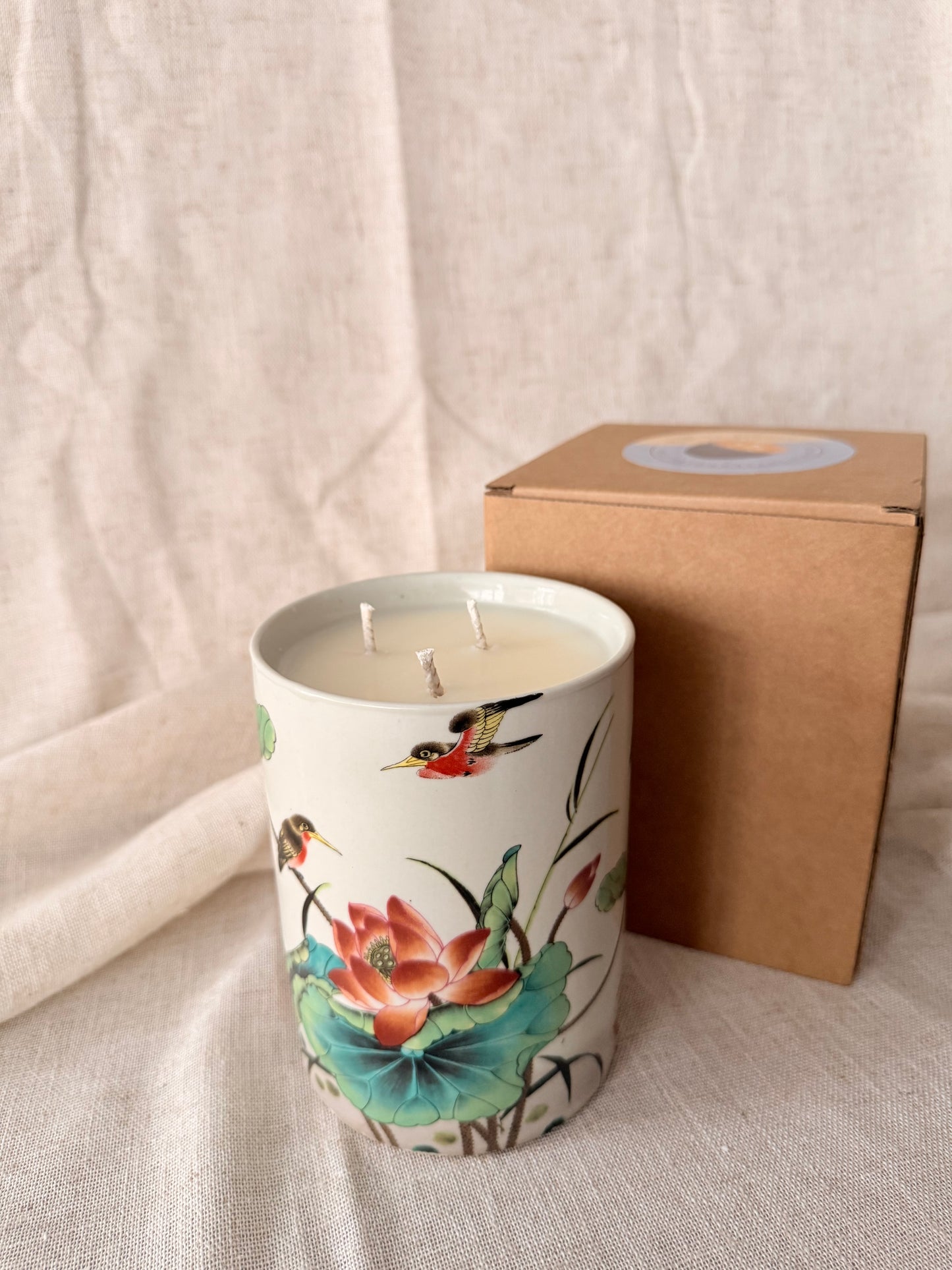 Large Brush pot Pond Candle
