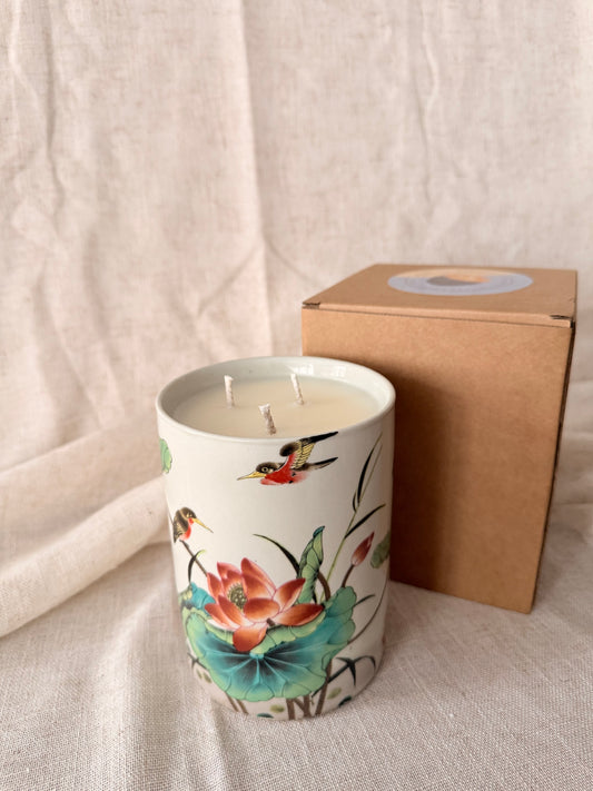 Large Brush pot Pond Candle