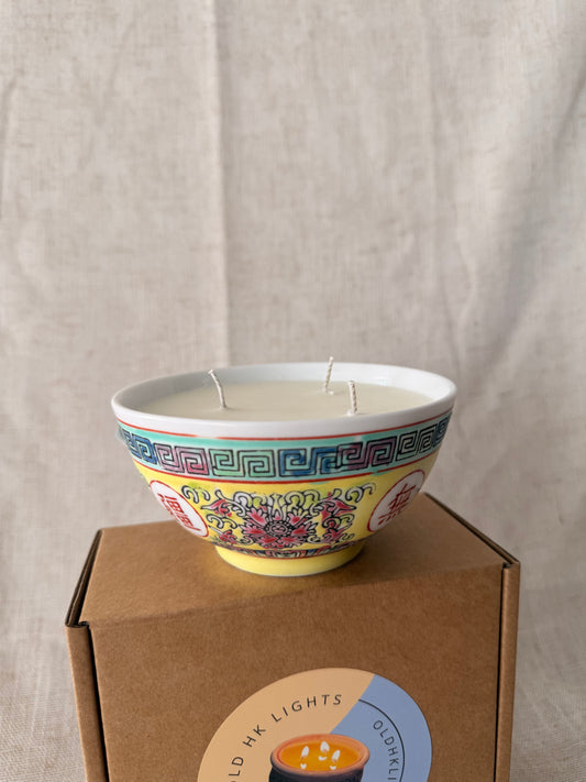 Yellow Prosperity bowl Candle
