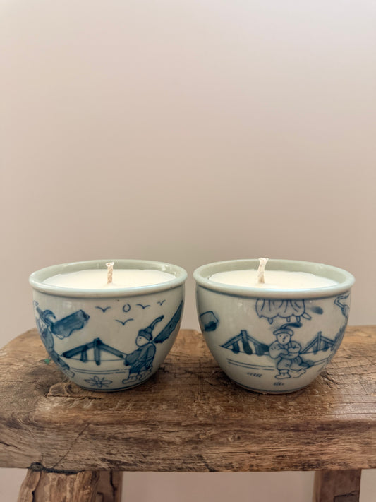 Pair of tea cup candles